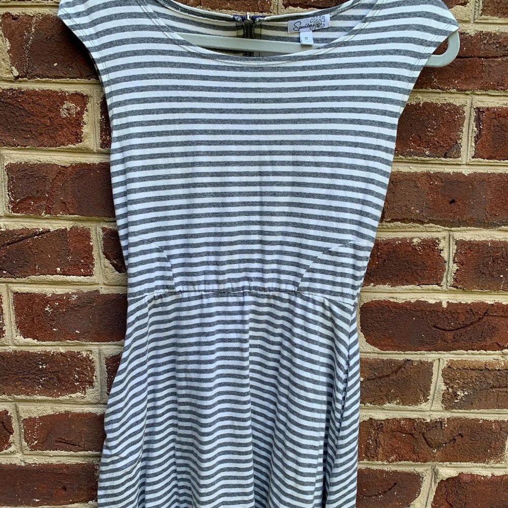 Speechless Striped Short Sleeve Dress with Pockets